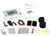 The ComboCare E-stim and Ultrasound Machine Includes eight sets of electrodes, eight sets of rubber electrodes with sponges, eight straps, four sets of lead wires and a user manual. The ComboCare E-stim and Ultrasound Machine Includes eight sets of electrodes, eight sets of rubber electrodes with sponges, eight straps, four sets of lead wires and a user manual.