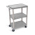 Utility Cart, 3 Shelves, Grey, Plastic