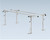 Parallel Bars, height and width adjustable, floor mounted, 24' L x 6" W x 26" - 44" H