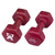 CanDo Vinyl Coated Dumbbell - 12 lbs pair (Maroon)