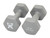CanDo Vinyl Coated Dumbbell - 15 lbs pair (Silver)