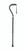 Offset handle adjustable aluminum cane, 29 - 38" (black)