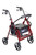 Duet Dual Function Transport Wheelchair Rollator/Walker (Burgundy)