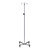 Clinton, 2-Hook IV Pole, Heavy Base (4-Leg)