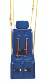 Full support swing seat with pommel, head and leg rest, small (child), with rope 