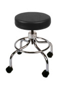 Screw-type Mobile Stool with No Back (Specify Upholstery Color)