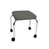 Fixed Square Top Mobile Stool (Specify Upholstery Color)