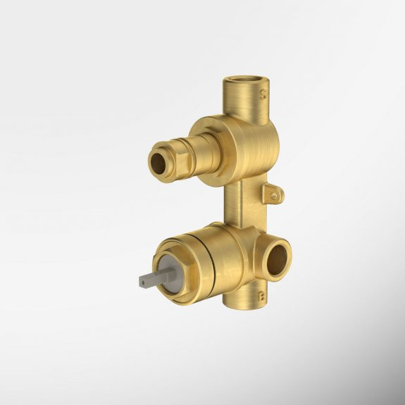Bas025cf Caroma Universal Bath / Shower Mixer With Diverter Inwall Body in Brass