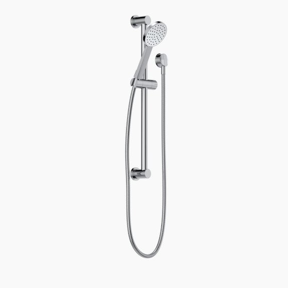 Clark Round Basic Rail Shower - Chrome in Chrome