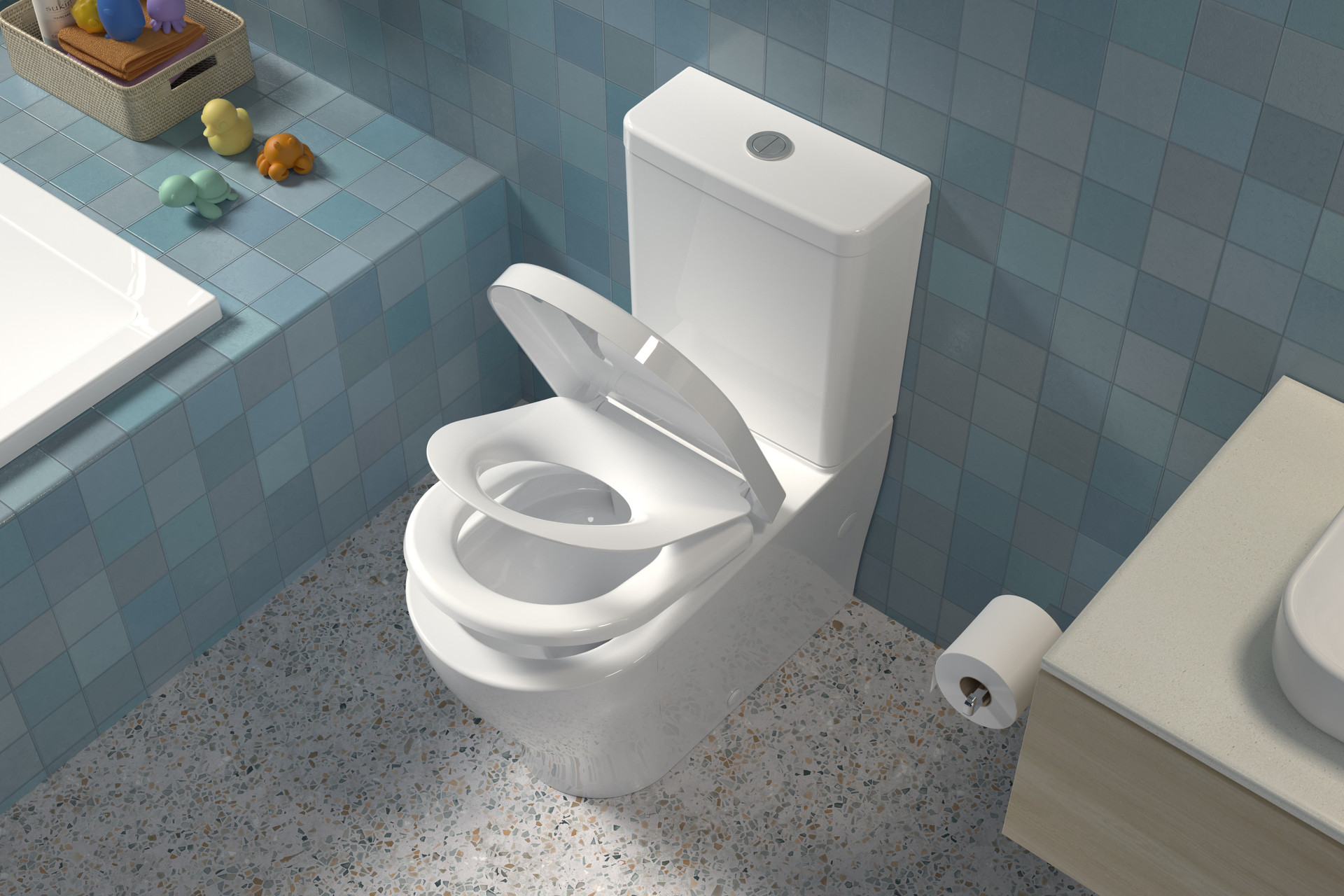 Caroma Family D Shape Toilet Seat