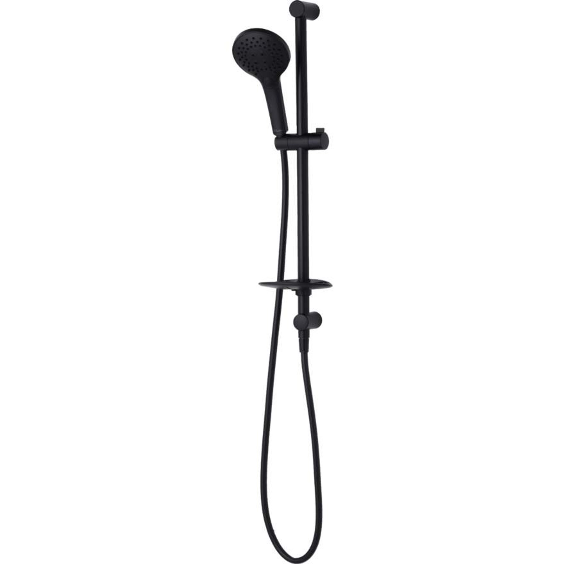 Oliveri Rome Matte Black Hand Shower With Rail in Black