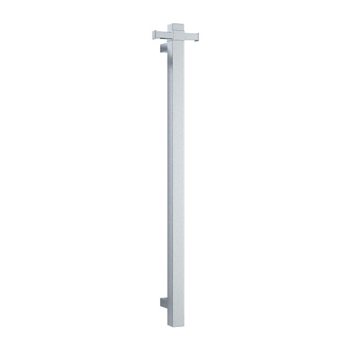 Thermogroup Thermorail Square Vertical Single Bar Heated Towel Rail 30W 142x900mm Polished Stainless Steel [167877]