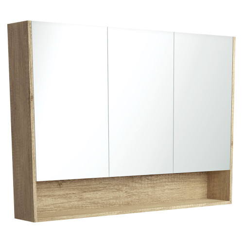 Mirror Cabinet w/Display Shelf 1200mm Scandi Oak [169172]