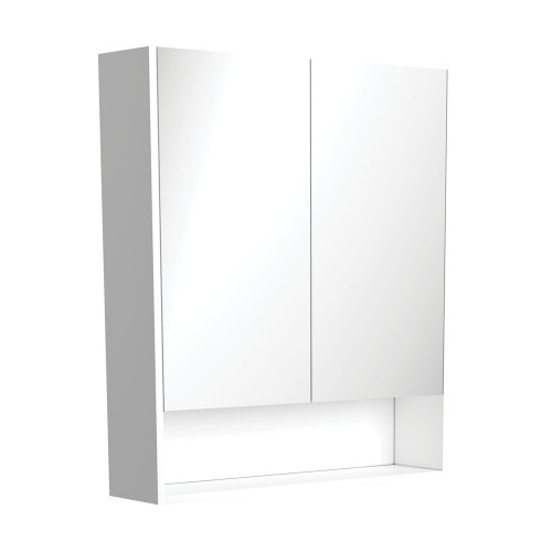 Mirror Cabinet w/Display Shelf 750mm Satin White [191579]