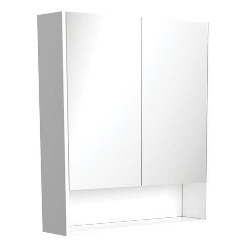 Mirror Cabinet w/Display Shelf 750mm Satin White [191579]