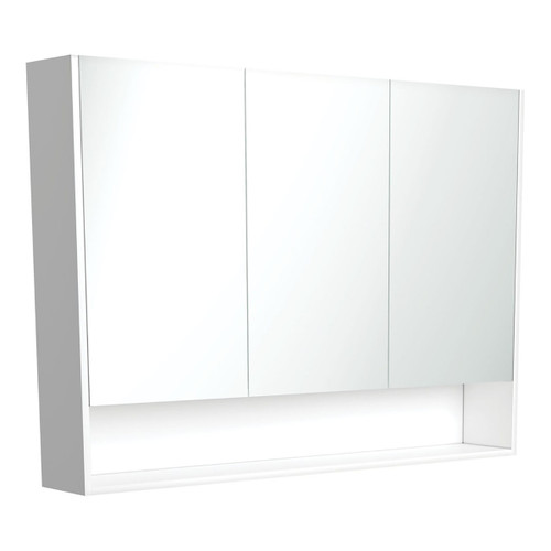 Mirror Cabinet w/Display Shelf 1200mm Satin White [191581]