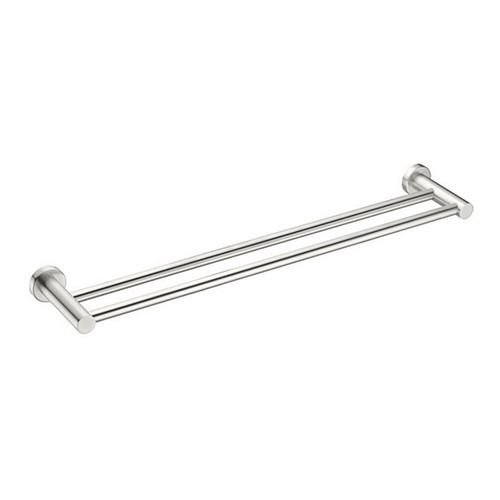 Mecca Towel Rail Double 600mm Brushed Nickel [194774]