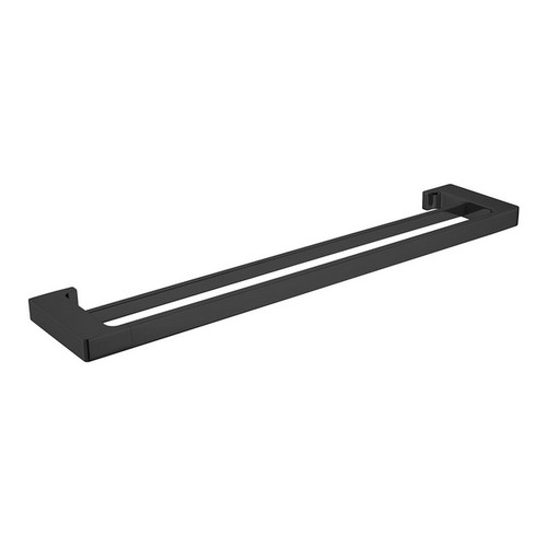 Pearl Towel Rail Double 600mm Matte Black [194832]