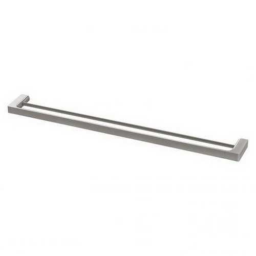 Gloss Towel Rail Double 800mm Brushed Nickel [199281]