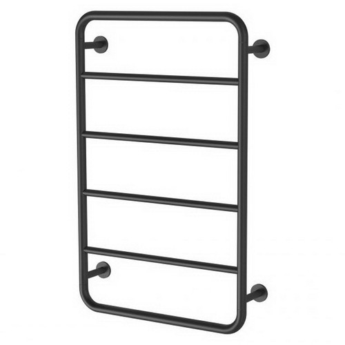 Vivid Slimline Towel Ladder 4Bar 800mm x 500mm Matte Black [199327]