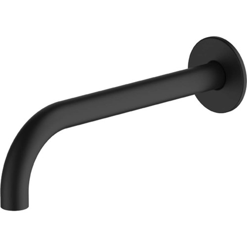 Venice Curved Wall Spout 200mm Matte Black 5Star [159701]