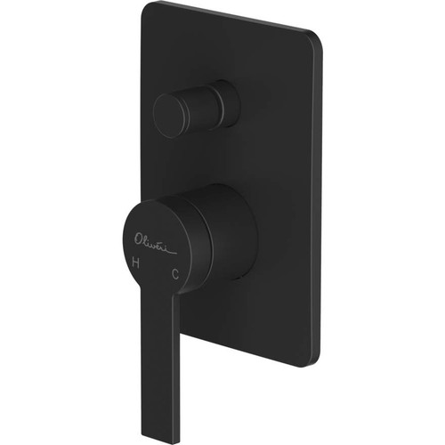 Barcelona Wall Mixer w/Diverter Matte Black [159633]