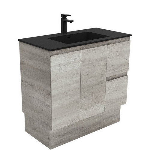 Montana 900 Solid Surface Moulded Basin-Top + Edge Industrial Cabinet on Kick Board 2 Door 2 Right Drawer 3TH [196511]
