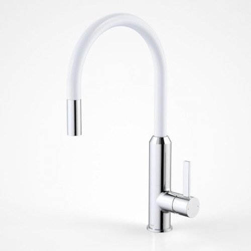 Vixen Retractable Sink Mixer w/Pull-Out Chrome/White 4Star [134650]