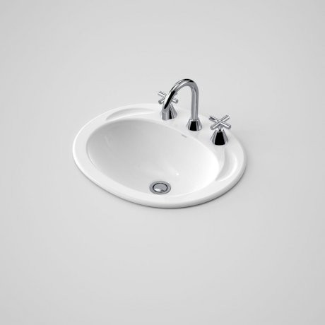 Basin Vitreous China Concorde 500 Vanity White 3TH [057365]