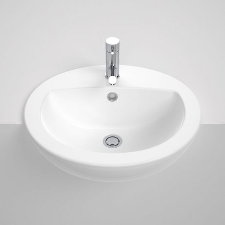 Venecia Semi Recessed Vanity Basin White 1 Tap Hole [060377]