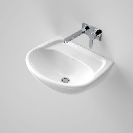 Caravelle Wall Basin 550mm with Bracket White 3 Tap Holes [058642]