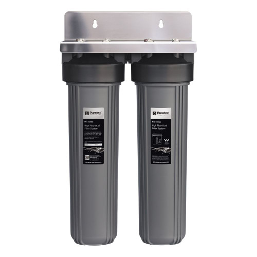 Rainwater High Flow Whole House Dual Water Filter System 1-1/2in BSP 20in 1Micron [251327]