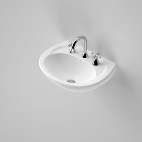 Concorde Wall Basin with Bracket Vitreous China White 3 Tap Holes [058678]