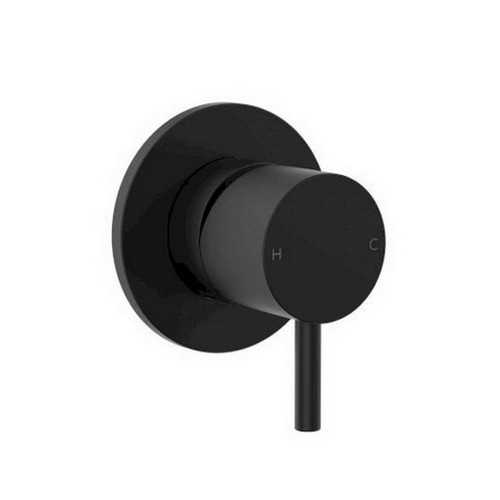 Round Square In Wall Bath/Shower Mixer Body Matte Black [156373]