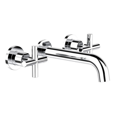 Cross Wall Basin/Bath Set 180mm Spout Chrome 5Star [156746]