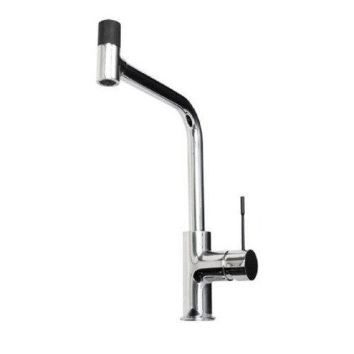 Indi 2 IN 1 Square Sink Mixer Matte Black/Chrome [159707]