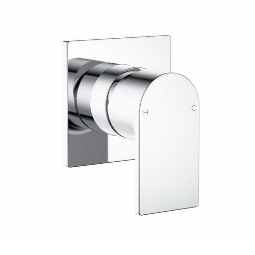Round Square Wall Bath/Shower Mixer Backplate Chrome [165163]
