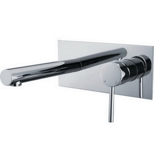 Isabella Wall Basin Mixer with Spout Chrome [165522]