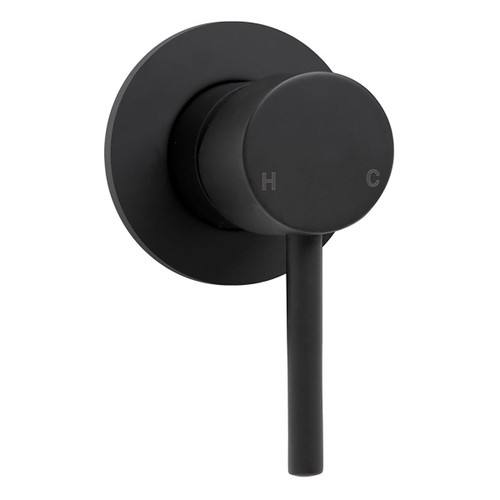 Hustle Round Plate Wall Bath / Shower Mixer Matte Black [169305]