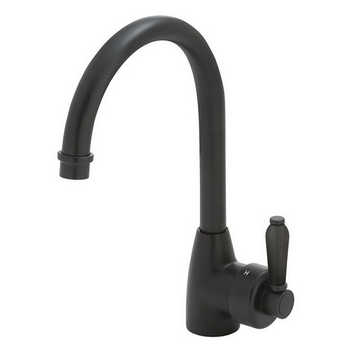 Eleanor Gooseneck Sink Mixer Matte Black 5Star [169637]
