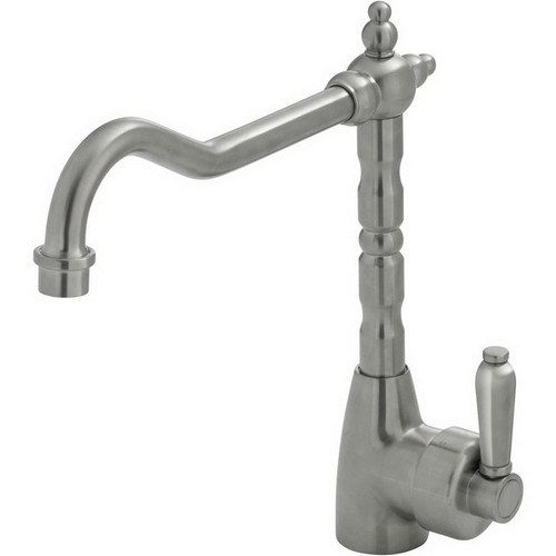 Eleanor Shepherds Crook Sink Mixer Brushed Nickel 5Star [169639]