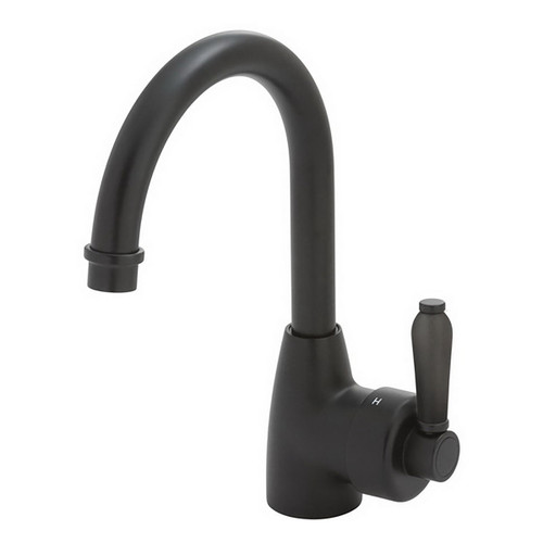 Eleanor Gooseneck Basin Mixer Matte Black 5Star [169618]