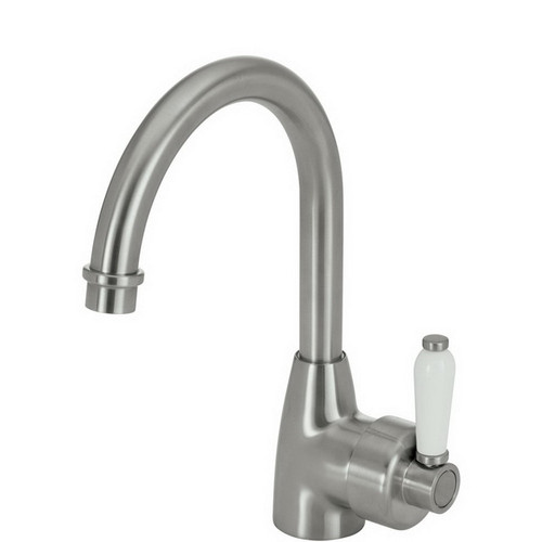 Eleanor Gooseneck Basin Mixer w/Handle Brushed Nickel 5Star [169616]