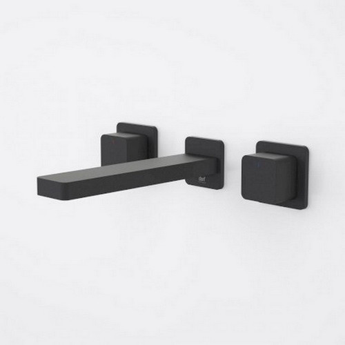 Epic Bloc Wall Bath / Basin Set 180mm Black Handles [192298]