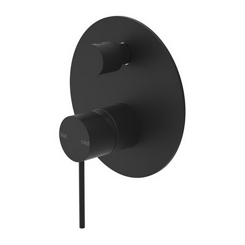 Mecca Bath & Shower Diverter Mixer Matte Black [194732]