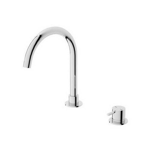 Mecca Hob Basin Mixer (Separate Round Spout) 6Star Chrome [194746]