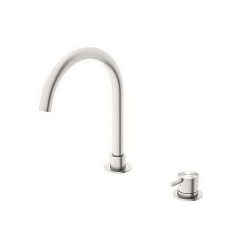 Mecca Hob Basin Mixer (Separate Round Spout) 6Star Brushed Nickel [194748]