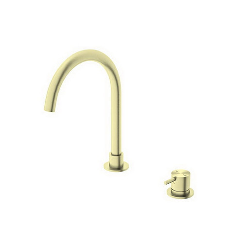 Mecca Hob Basin Mixer (Separate Round Spout) 6Star Brushed Gold [194750]