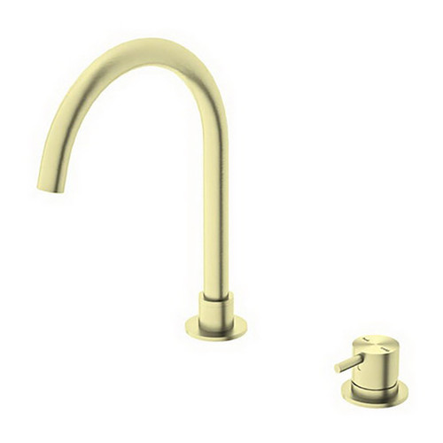 Mecca Hob Basin Mixer (Separate Round Spout) 6Star Brushed Gold [194750]