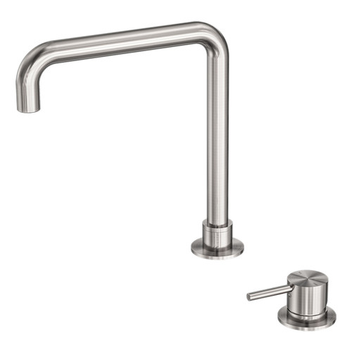 Mecca Hob Basin Mixer (Separate Square Spout) 6Star Brushed Nickel [194753]